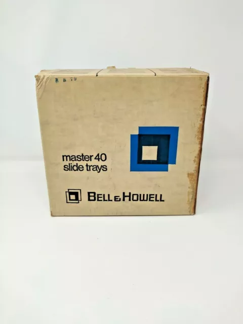 Bandejas deslizantes Bell & Howell Master cuarenta originales caja de 6 ranuras