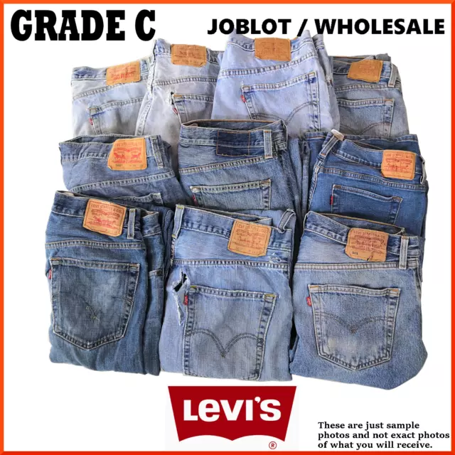 WHOLESALE/JOBLOT LEVI 501 x10 Grade C Upcycling/Damaged/Distressed