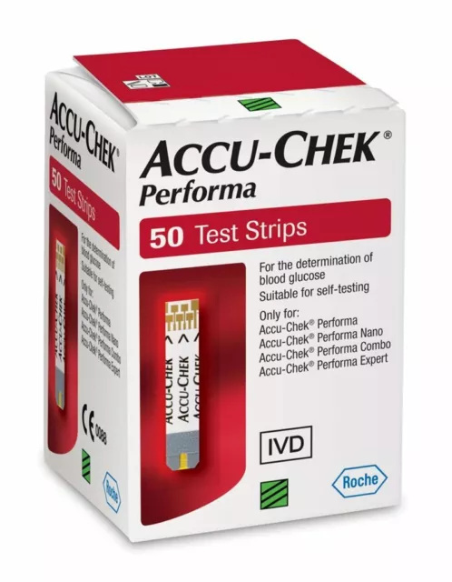 New Roche Accu-chek Performa Test Strips - 1 BOX (50 Strips)