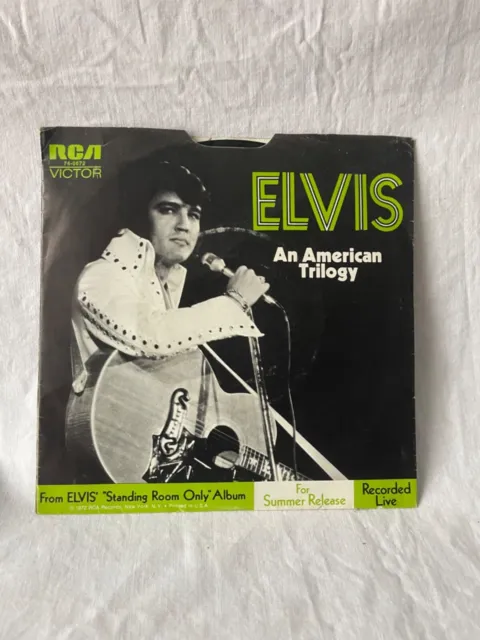 Elvis Presley An American Trilogy 45 Single 1972