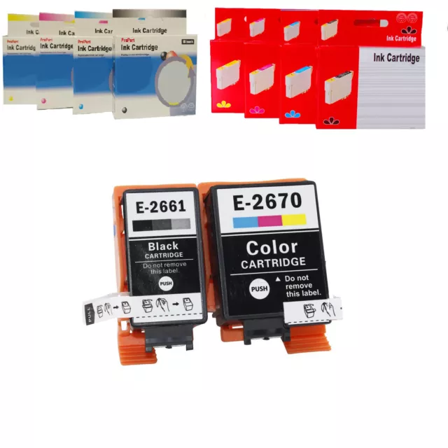 Epson T2661+T2670 Cartucce Compatibili No Originali Nero Colore Con Chip