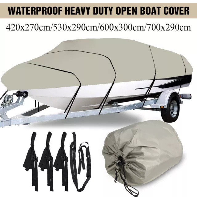 210D 11-22FT Housse Bâche Protection Housse Bateau Coque V Imperméable