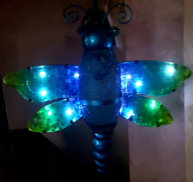 solar dragonfly birdfeeder garden