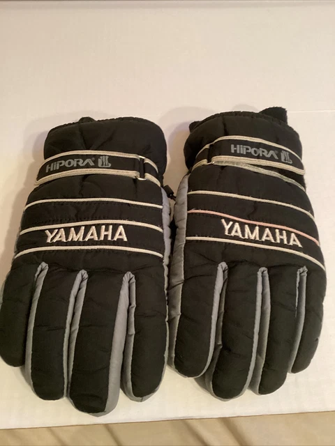 Hipora YAMAHA Snowmobile GLOVES Insulated. Black Gray. Med