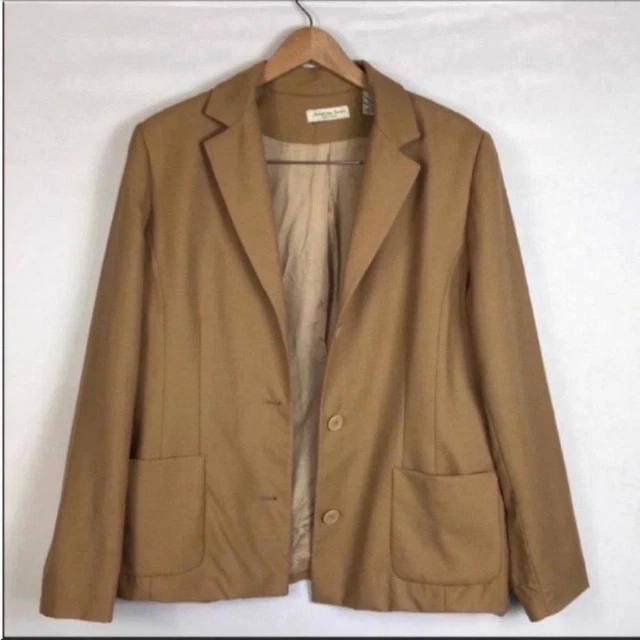 Amanda Smith Women's Double Buttons Wool Blazer Size 14