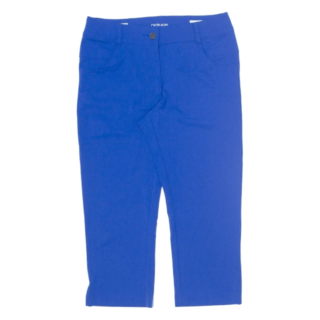 CALVIN KLEIN Pantaloni da golf 3/4 Lunghezza Blu Rilassati Donna Conico W28 L20