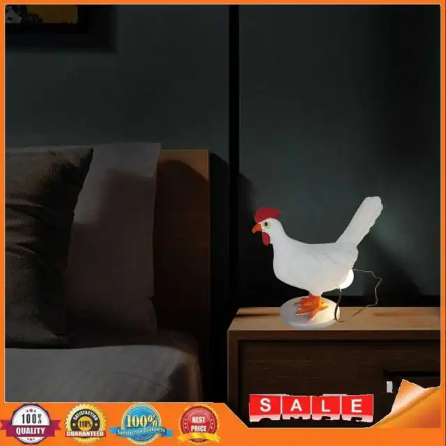 Chicken Shaped Lamp Resin Desktop Ornaments Bedside Living Room Decor Lighting