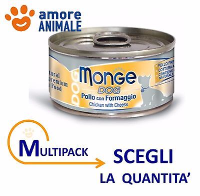MULTIPACK Monge Dog Natural Pollo con Formaggio 95 gr  Cibo umido per cane cani