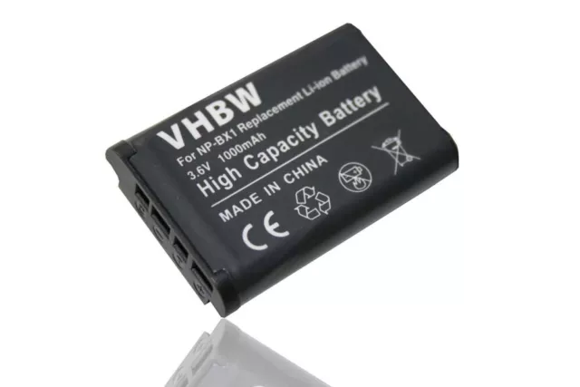 Batterie pour Sony Cybershot DSC-HX50, DSC-HX50V, DSC-HX400, DSC-HX400V 1000mAh