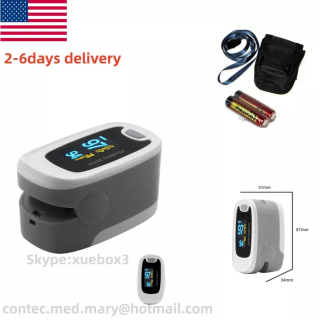 Fingertip Pulse Oximeter Finger Blood Oxygen SpO2 PR Heart Rate Monitor OLED