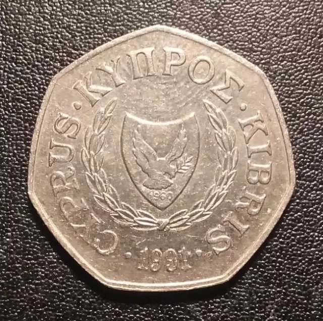 1991 CYPRUS 50 Cent Coin $2.65 - PicClick