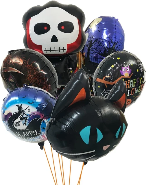 Halloween Folie Ballons riesige Katze grimmig Sensensenmann Hexe gruselig Halloween Nacht glücklich
