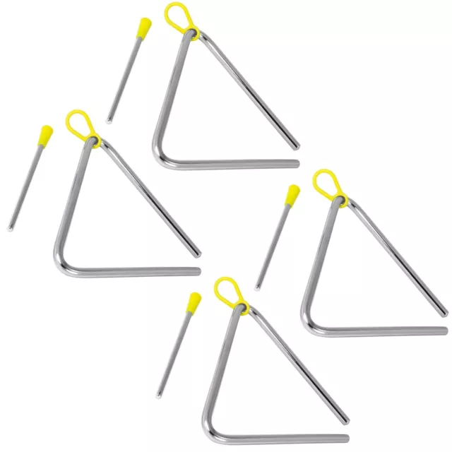 TIGER TRI7-4-MT 15CM Steel Triangle Instrument, Complete with Beater, Pack of 4