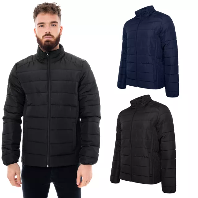 Ex Brand Mens Padded Bubble Puffer Quilted Jacket Bomber Coat Warm Winter Zip Up