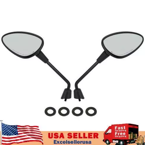 Mirror PAIR Black For Vespa GTS HPE, Sprint, Primavera, 50, 125, 150, Elettrica