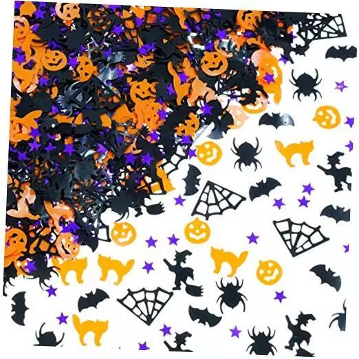 Halloween Party Table Scatter Confetti - Pumpkin Spider Webs Pumpkinp Cat Stars