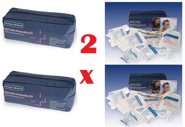 2 X Botiquin Holthaus Medical Kit de primeros auxilios para coche-hogar-trabajo