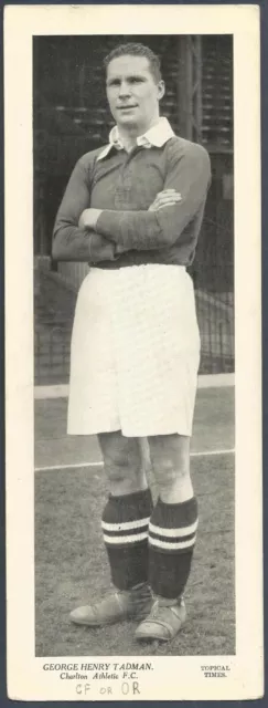 Topical Times Footballer 1938-Charlton Athletic-George Henry T Adman