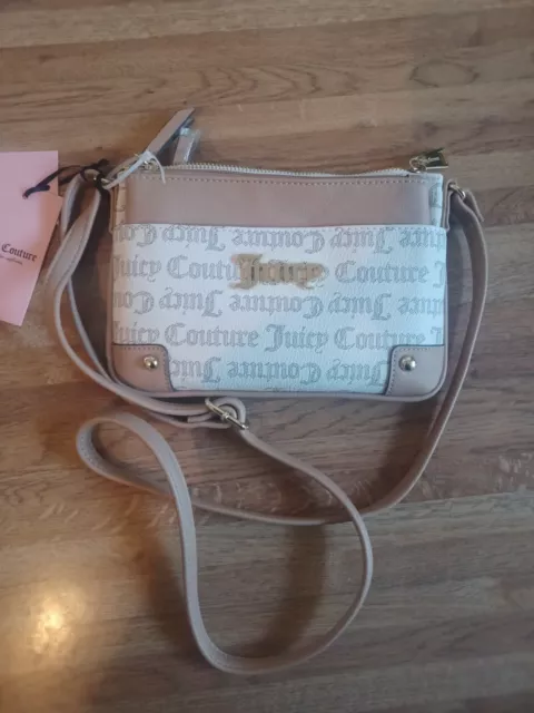 Juicy Couture beige crossbody with pull out pouch, NWT