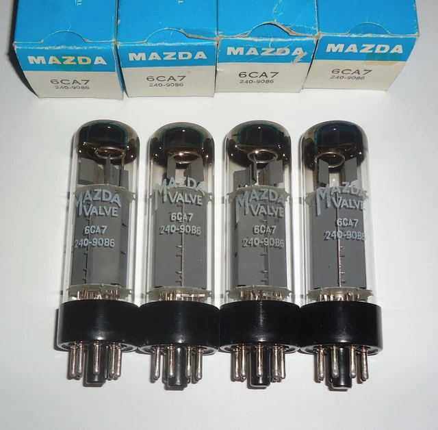 6CA7 EL34 MAZDA RFT NOS NIB Matched Quad 6CA7 EL34 MAZDA RFT NOS NIB Matched Quad