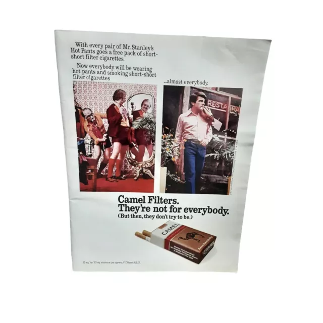 1972 Camel Cigarettes Mr Stanley Hot Pants Original Print Ad Vintage