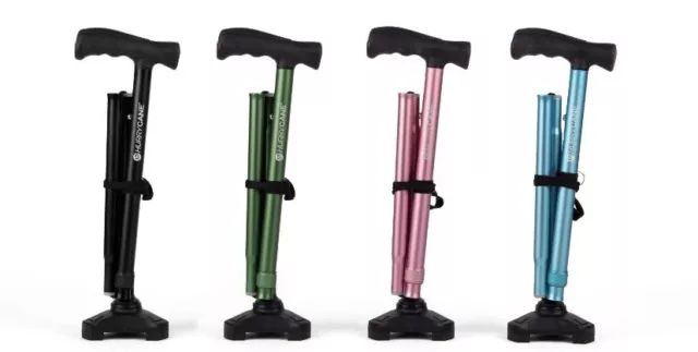 Drive Hurry Cane Walking Stick Folding Height Adjustable Tripod Pivot Foot Base✅