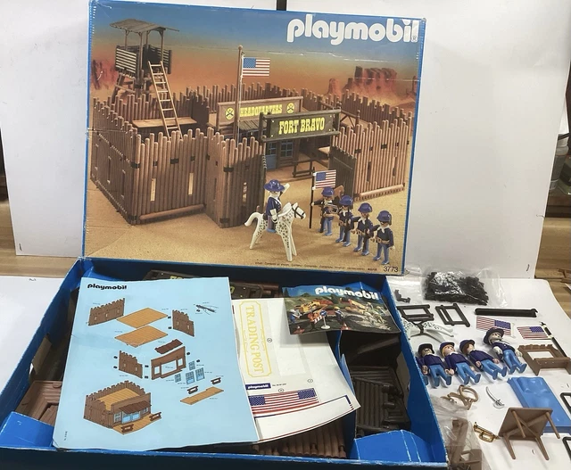 PLAYMOBIL WESTERN FORT Bravo Set 3773 Con Caja y Manual Soldados