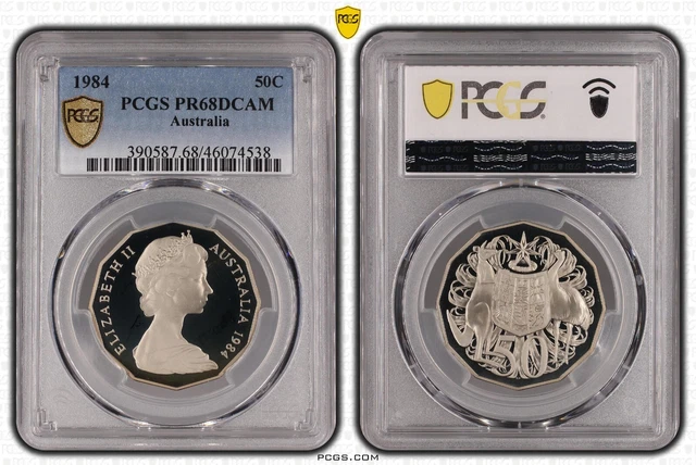 1984 Proof Fifty Cent 50c Australia PCGS PR68DCAM FDC UNC #3774