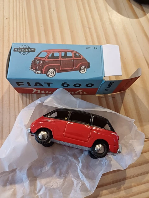 Modellino Di Panda Nuova Modellino Fiat 600 Multipla Bicolore 1/48