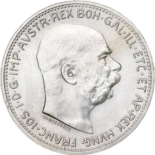 [#869769] Ungheria, Franz Joseph I, Korona, 1915, Kormoczbanya, Argento, SPL-, K