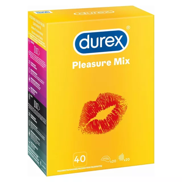 DUREX Pleasure M.i.x. 40 Preservativi (20 Pleasure max + 20 Intense)