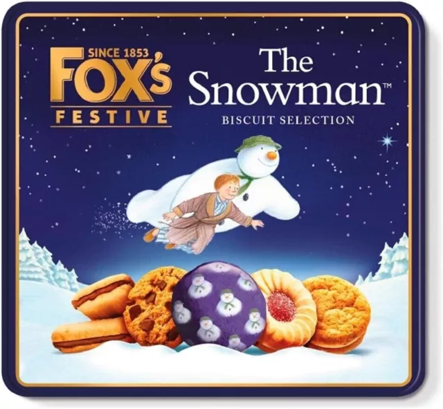 Fox's Festive Il pupazzo di neve selezione biscotti 350 g Regalo di Natale latta