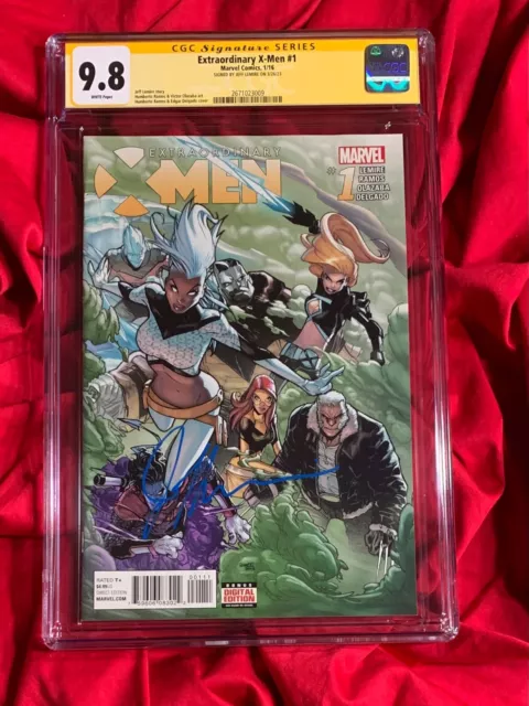 CGC SS 9.8~Extraordinary X-Men #1~Signed by Jeff Lemire~Blue~3009~Wolverine
