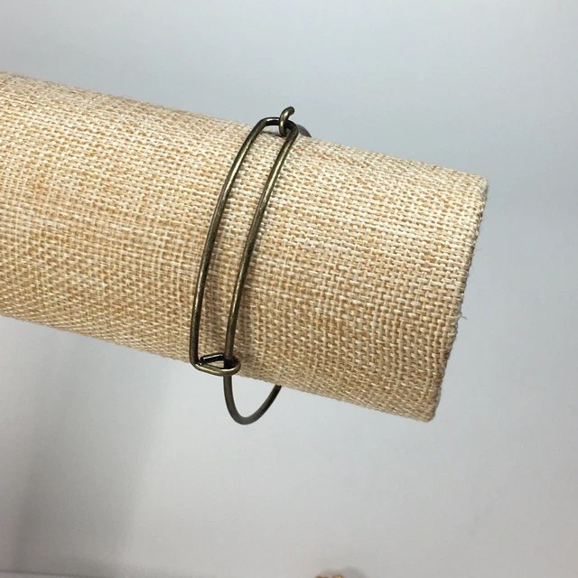 Brazalete Dije Antiguo Tono Dorado Ajustable/Gancho Cierre De Nuevo de Edición