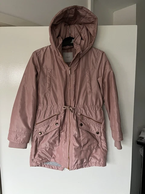 Next Girls Pink Hooded Parker Coat Age 8 Yrs