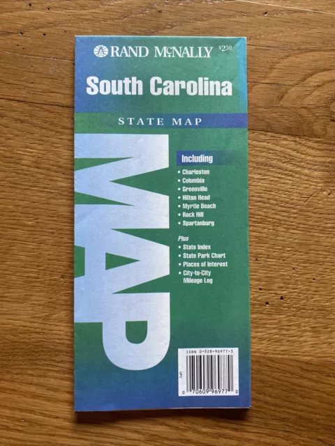 Rand McNally South Carolina State Map (1994 folded sheet map) VGC