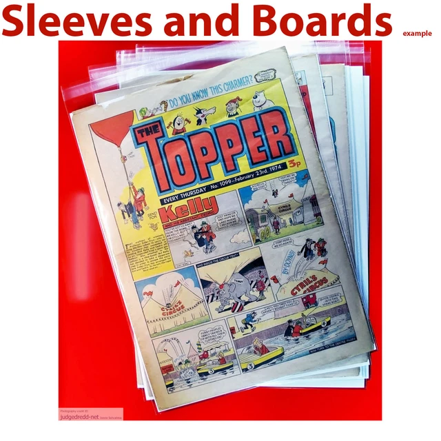 TOPPER AND OTHER Large Comics. Comic Bags ONLY Reseal or Tape Size6 A3