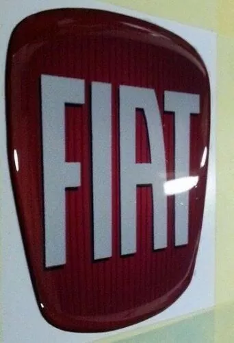 STEMMA PER  LOGO FIAT 85MM   ADESIVO RESINATO 3D 6 cm ROSSO