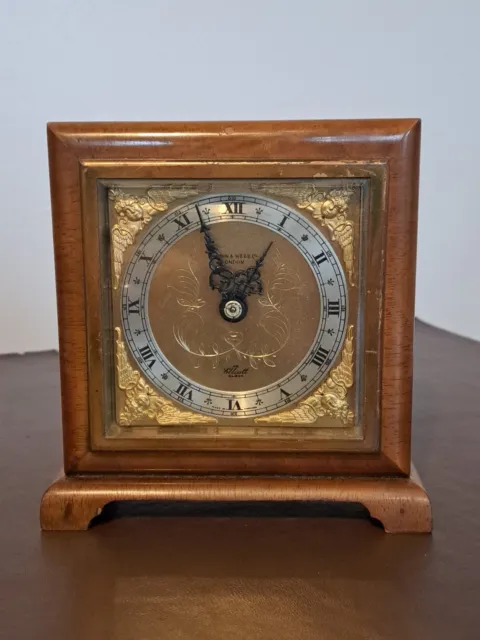 Mappin And Webb Walnut Cased Clock By 'Elliott'