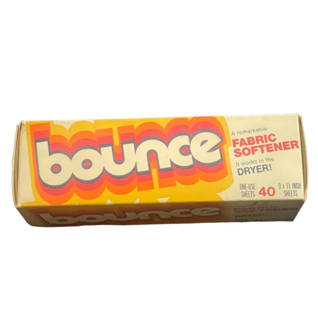 BOUNCE Fabric Softener 40 Dryer Sheets Outdoor Fresh Movie TV Prop Box Vintage