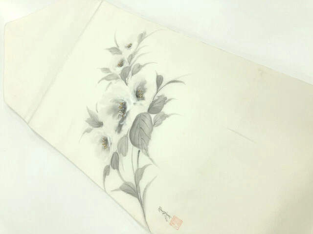 6423657: Japanese Kimono / Vintage Nagoya Obi / Floral Plants / Artist Work