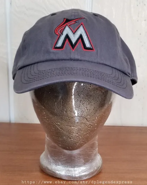 MLB Miami Marlins Baseball '47 Brand The Franchise Gray Adult Hat Cap Sz XL