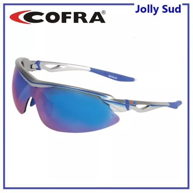 Occhiali da Ciclismo per Bici Corsa Sole con Lenti Blu a Specchio Sci Running