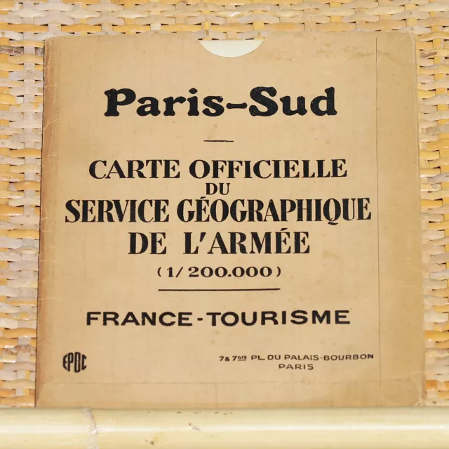 Carte routière officielle PARIS-SUD Service Géographique de l'Armée société EPOC