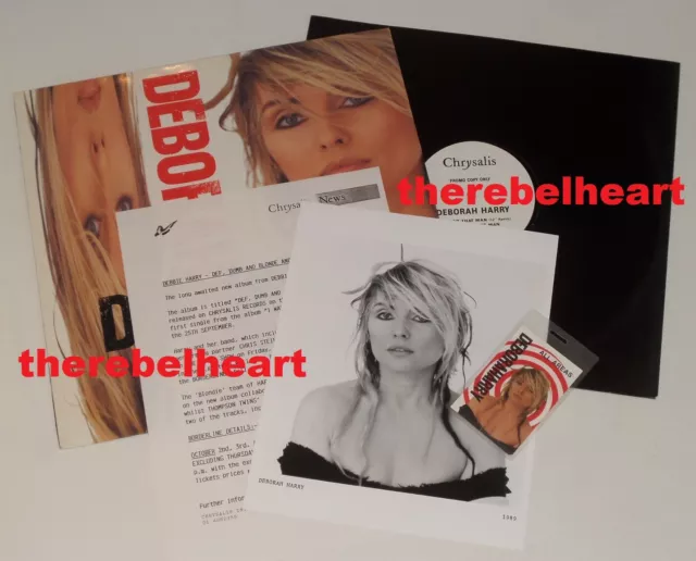 DEBBIE HARRY Def Dumb & Blonde 1989 Press Kit PROMO 12" SINGLE Photo TOUR PASS