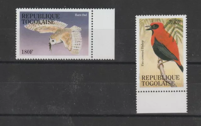1995 Togo Togolaise Fauna Vögel n° 1357/58 MNH MF122178