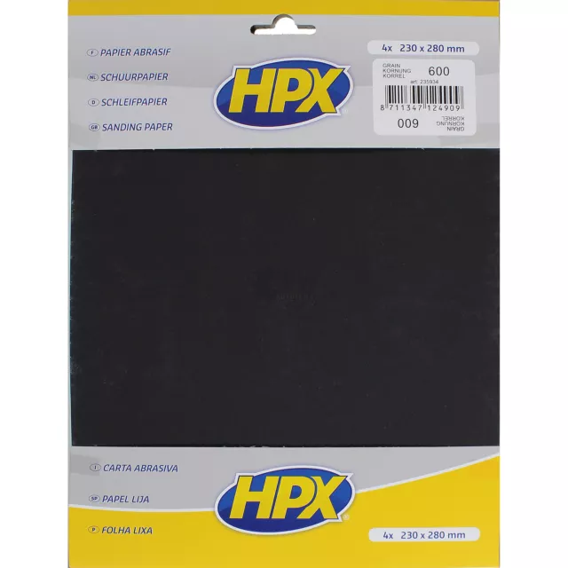 2x HPX SET 4 Stück Schleifpapier nass Papier Rostlöser Metall Körnung 600 235934