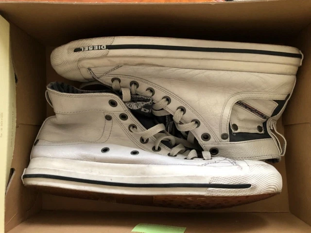 Sneakers JB MARTIN Montantes En Cuir Noir Et Doré - Taille 40 - Parfait état (occasion)