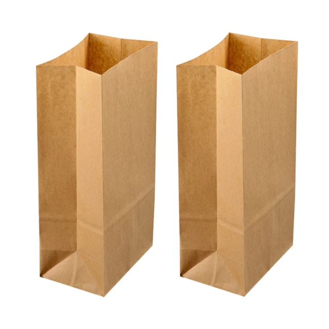 50 PCS Goodie Paper Bags Square Gift Bag Bread Loaf Bags Shopping Bag
