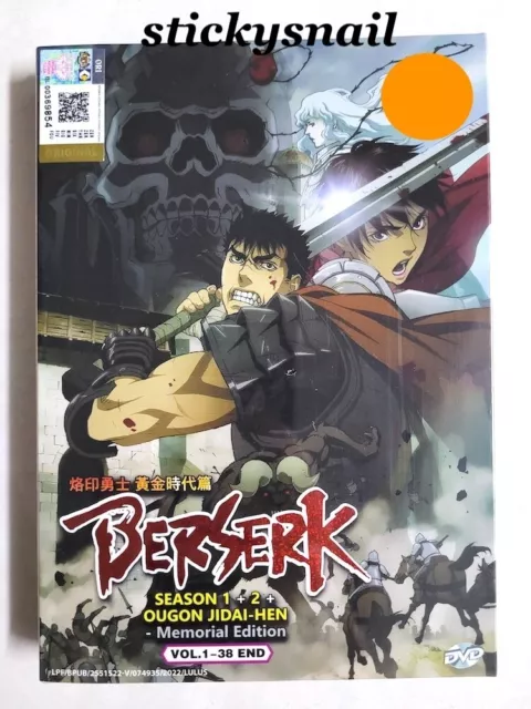 DVD ANIME BERSERK Season 1~3 Complete Series Vol.1-38 End English Dubbed  All Reg